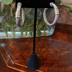 David Yurman XL Large Hoop Earrings